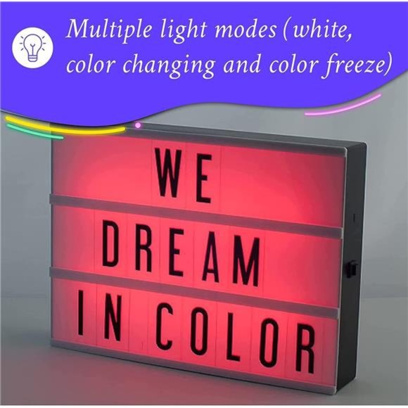 Color Changing LED Lights - Light Up Letter Board -Decorative Marquee Sign Board - Picture 2 of 6